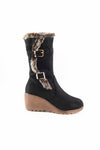 รองเท้าบูทกำมะหยี่ยาว  - Women's Knee High Stretch Boot