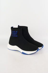 รองเท้าผ้าใบหุ้มข้อสูง - Girls Fashion Sneaker Slip On