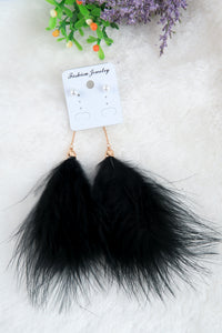 ต่างหูห้อยระย้า เเต่งพู่ - Drop Earrings