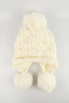 หมวกไหมพรมแต่งลูกตุ้ม บุขนหนาด้านใน - Winter Fleece Lining Beanie Hat with Pom