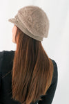 หมวกไหมพรมถักขนกระต่าย บุขนด้านใน  - Fleece Lining Winter Rabbit Hair Kintted Cap with Visor