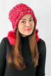 หมวกไหมพรมแต่งปอม บุขนหนาด้านใน - Winter Fleece Lining Beanie Hat with Pom