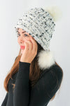 หมวกไหมพรมแต่งปอม บุขนหนาด้านใน - Winter Fleece Lining Beanie Hat with Pom