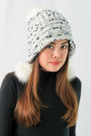 หมวกไหมพรมแต่งปอม บุขนหนาด้านใน - Winter Fleece Lining Beanie Hat with Pom