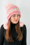 หมวกไหมพรมแต่งปอม บุขนหนาด้านใน - Winter Fleece Lining Beanie Hat with Pom