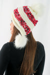 หมวกไหมพรมแต่งปอม บุขนหนาด้านใน - Winter Fleece Lining Beanie Hat with Pom