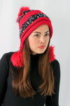 หมวกไหมพรมแต่งปอม บุขนหนาด้านใน - Winter Fleece Lining Beanie Hat with Pom