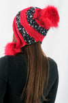 หมวกไหมพรมแต่งปอม บุขนหนาด้านใน - Winter Fleece Lining Beanie Hat with Pom
