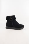 รองเท้าบูทหนังกำมะหยี่ แต่งขนเฟอร์ no.80223-10 - Winter Boots Minus The Fur Lining On The Inside