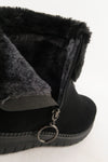 รองเท้าบูทหนังกำมะหยี่ แต่งขนเฟอร์ no.80223-10 - Winter Boots Minus The Fur Lining On The Inside