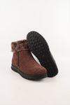 รองเท้าบูทหนังกำมะหยี่ แต่งขนเฟอร์ no.80223-10 - Winter Boots Minus The Fur Lining On The Inside
