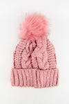 หมวกไหมพรมแต่งปอม บุขนหนาด้านใน NO.168- Winter Fleece Lining Beanie Hat with Pom