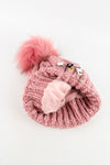 หมวกไหมพรมแต่งปอม บุขนหนาด้านใน NO.168- Winter Fleece Lining Beanie Hat with Pom