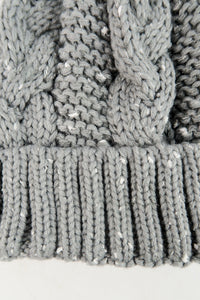 หมวกไหมพรมแต่งปอม บุขนหนาด้านใน NO.168- Winter Fleece Lining Beanie Hat with Pom