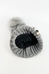 หมวกไหมพรมแต่งปอม บุขนหนาด้านใน NO.168- Winter Fleece Lining Beanie Hat with Pom