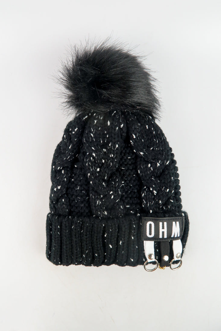 หมวกไหมพรมแต่งปอม บุขนหนาด้านใน NO.168- Winter Fleece Lining Beanie Hat with Pom