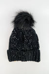 หมวกไหมพรมแต่งปอม บุขนหนาด้านใน NO.168- Winter Fleece Lining Beanie Hat with Pom