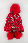 หมวกไหมพรมแต่งปอม บุขนหนาด้านใน - Winter Fleece Lining Beanie Hat with Pom
