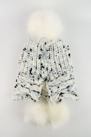 หมวกไหมพรมแต่งปอม บุขนหนาด้านใน - Winter Fleece Lining Beanie Hat with Pom