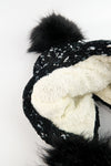 หมวกไหมพรมแต่งปอม บุขนหนาด้านใน - Winter Fleece Lining Beanie Hat with Pom