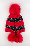 หมวกไหมพรมแต่งปอม บุขนหนาด้านใน - Winter Fleece Lining Beanie Hat with Pom