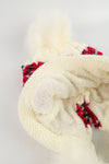 หมวกไหมพรมแต่งปอม บุขนหนาด้านใน - Winter Fleece Lining Beanie Hat with Pom