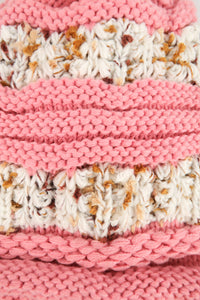 หมวกไหมพรมแต่งปอม บุขนหนาด้านใน - Winter Fleece Lining Beanie Hat with Pom