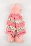 หมวกไหมพรมแต่งปอม บุขนหนาด้านใน - Winter Fleece Lining Beanie Hat with Pom