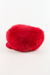 หมวกไหมพรมถักขนกระต่าย บุขนด้านใน  - Fleece Lining Winter Rabbit Hair Kintted Cap with Visor