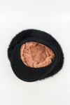หมวกไหมพรมถักขนกระต่าย บุขนด้านใน  - Fleece Lining Winter Rabbit Hair Kintted Cap with Visor