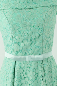 ชุดลูกไม้เปิดไหล่ - Off The Shoulder Lace Midi Dress