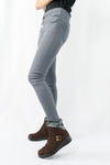 รองเท้าบูทหนังกำมะหยี่กันหนาวบุขน No.575 - Winter Faux Suede Button Warm Fur Lined Ankle Boots
