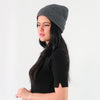 หมวกไหมพรมถักลาย พับขอบ สำหรับกันหนาว - Unisex Cable Knit Fleece Lining Knit Beanie Ski Hat