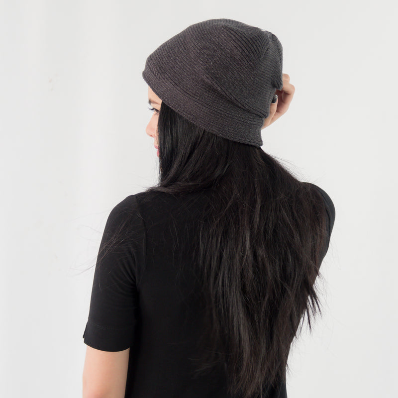 หมวกไหมพรมถักลาย สำหรับกันหนาว - Unisex Cable Knit Fleece Lining Knit Beanie Ski Hat