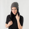 หมวกไหมพรมถัก พับขอบ สำหรับกันหนาว - Unisex Cable Knit Fleece Lining Knit Beanie Ski Hat