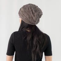 หมวกผ้าคอตตอน แต่งริ้ว ด้านในบุสำหรับกันหนาว - Stylish Unisex Knitted Beanie Hat