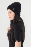 หมวกไหมพรมถักลายเปีย บุขนด้านใน H012- Unisex Cable Knit Fleece Lining Knit Beanie Ski Hat
