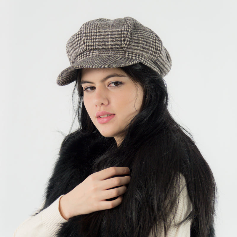 หมวกแฟชั่นทรง Cabbie - Cotton Newsboy Gatsby Apple Cabbie Cap