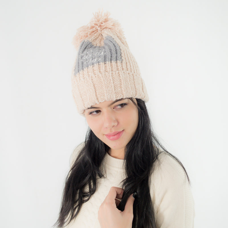 หมวกไหมพรมถักลายร่อง สำหรับกันหนาว - Stylish Unisex Knitted Beanie Hat