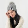 หมวกไหมพรมแต่งปอม บุขนหนาด้านใน NO.168- Winter Fleece Lining Beanie Hat with Pom