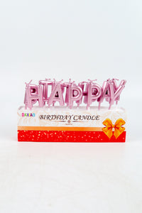 เทียนวันเกิด เทียนตัวอักษร เทียนแฟนซี Happy Birthday - 405-4