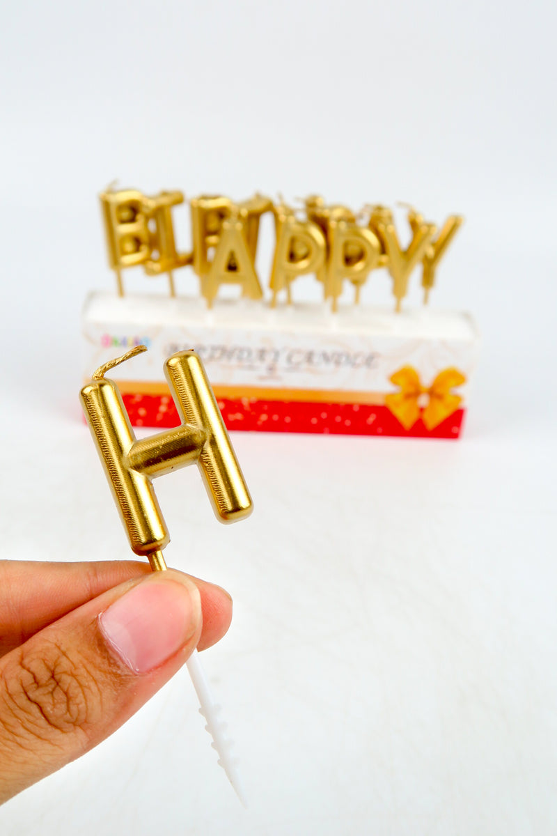 เทียนวันเกิด เทียนตัวอักษร เทียนแฟนซี Happy Birthday - 405-4