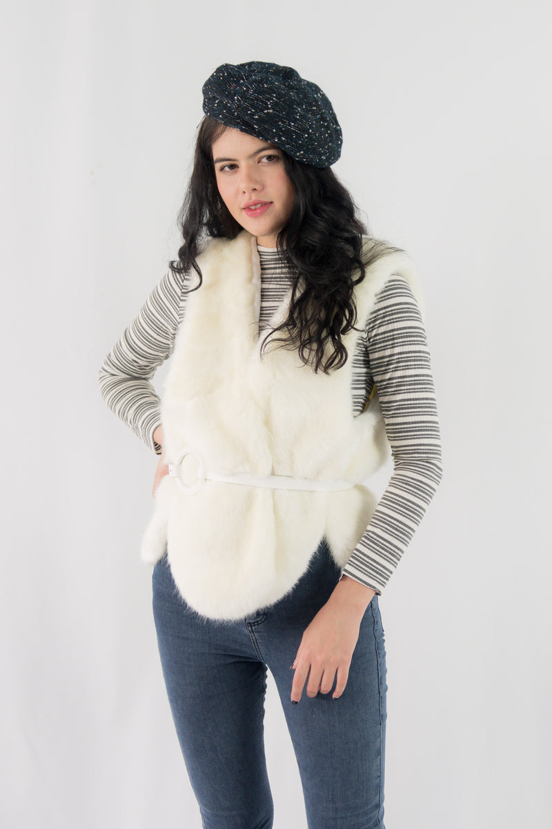 เสื้อกั๊กขนสัตว์ - Faux Fox Fur Vest