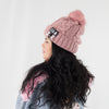 หมวกไหมพรมแต่งปอม บุขนหนาด้านใน NO.168- Winter Fleece Lining Beanie Hat with Pom
