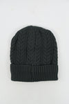 หมวกไหมพรมถักลายเปีย บุขนด้านใน H012- Unisex Cable Knit Fleece Lining Knit Beanie Ski Hat