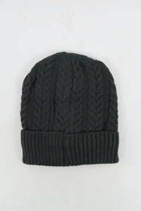 หมวกไหมพรมถักลายเปีย บุขนด้านใน H012- Unisex Cable Knit Fleece Lining Knit Beanie Ski Hat