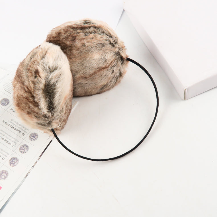 ที่ปิดหูกันหนาว 4.5'' - Printed Faux Fur Winter Earmuffs