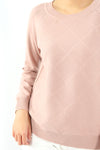 เสื้อไหมพรม เสื้อสเวตเตอร์ เสื้อกันหนาวคอกลม แขนยาว - Women's Basic Round Neck Side Split Loose Long Sleeve Knit Sweater