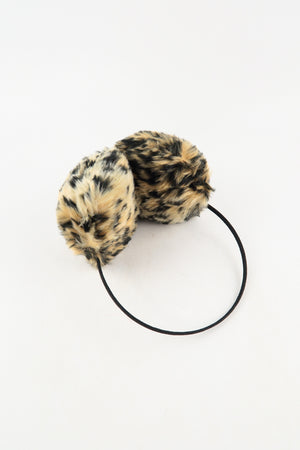 ที่ปิดหูกันหนาวลายเสือดาว - Leopard Printed Faux Fur Winter Earmuffs