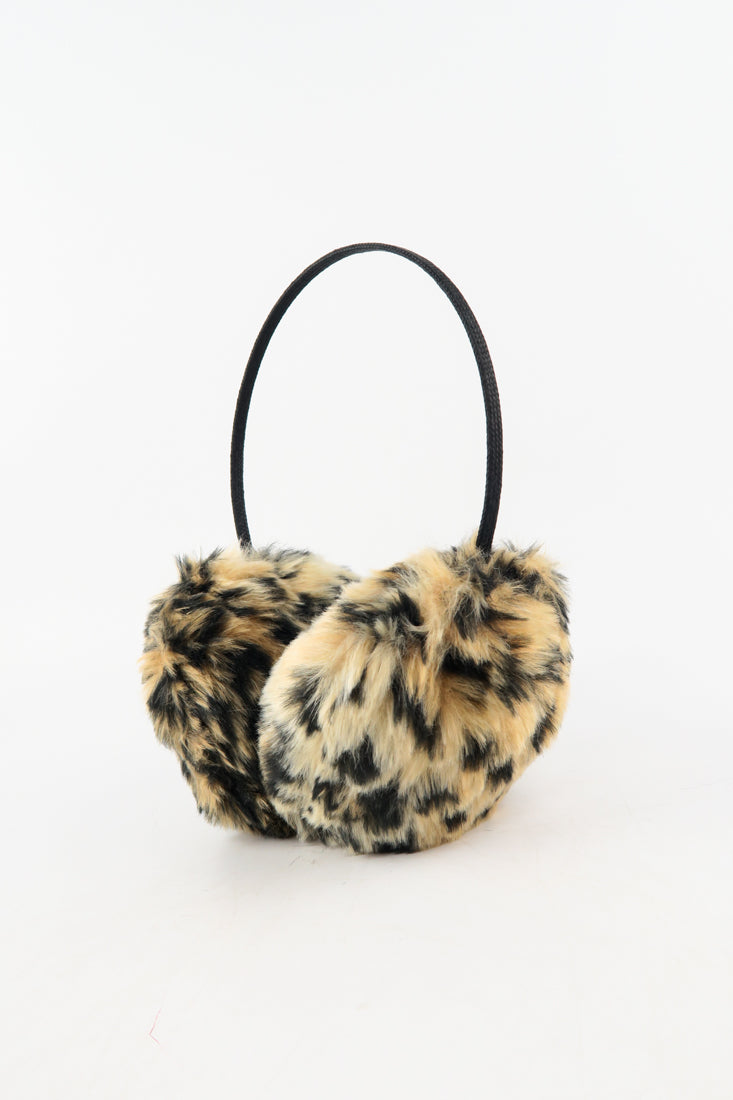 ที่ปิดหูกันหนาวลายเสือดาว - Leopard Printed Faux Fur Winter Earmuffs